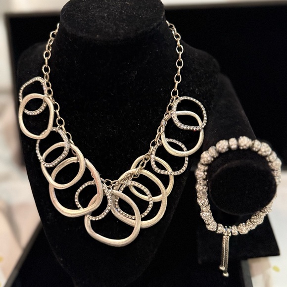 Premier Designs Jewelry Silver Bling chain Necklace - Picture 4 of 6